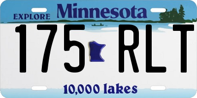 MN license plate 175RLT