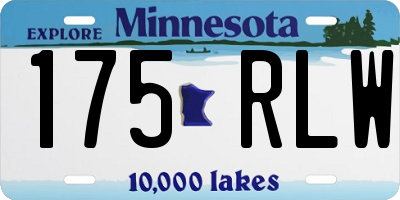 MN license plate 175RLW