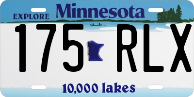 MN license plate 175RLX