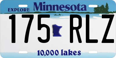 MN license plate 175RLZ