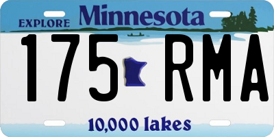 MN license plate 175RMA