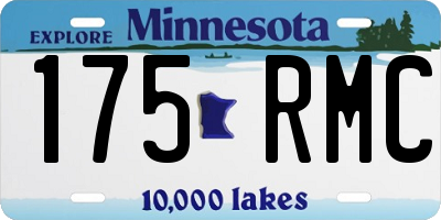 MN license plate 175RMC