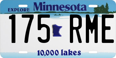 MN license plate 175RME
