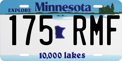 MN license plate 175RMF