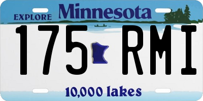 MN license plate 175RMI