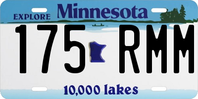 MN license plate 175RMM