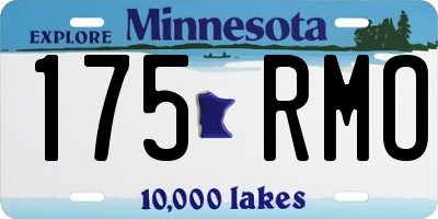 MN license plate 175RMO