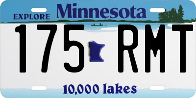 MN license plate 175RMT