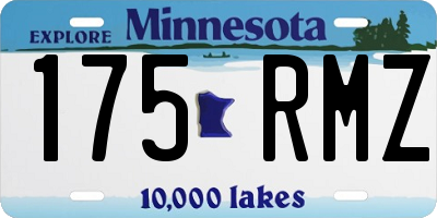 MN license plate 175RMZ