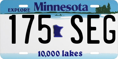 MN license plate 175SEG