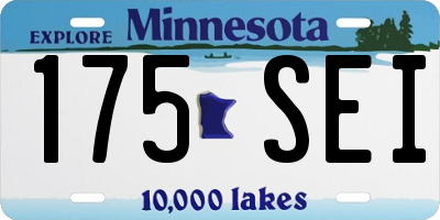 MN license plate 175SEI