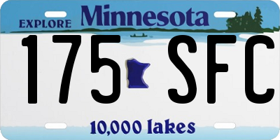 MN license plate 175SFC