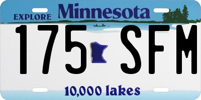 MN license plate 175SFM
