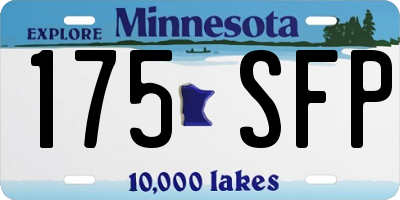 MN license plate 175SFP