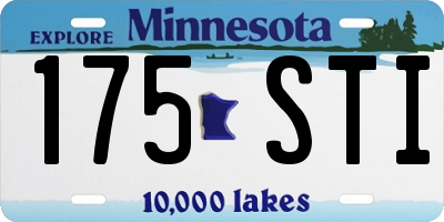 MN license plate 175STI