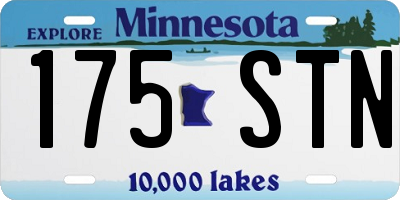 MN license plate 175STN