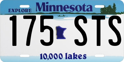 MN license plate 175STS