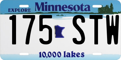MN license plate 175STW