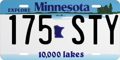MN license plate 175STY