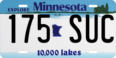 MN license plate 175SUC