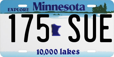 MN license plate 175SUE