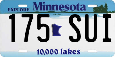 MN license plate 175SUI