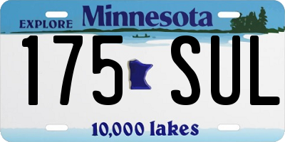 MN license plate 175SUL