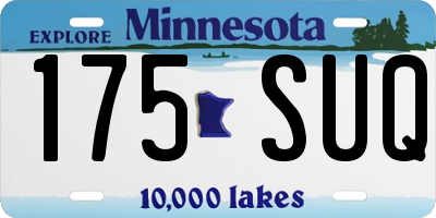 MN license plate 175SUQ