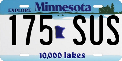 MN license plate 175SUS