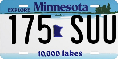 MN license plate 175SUU