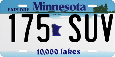 MN license plate 175SUV