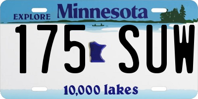 MN license plate 175SUW