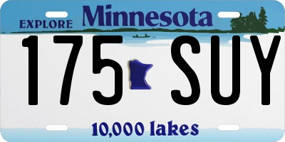 MN license plate 175SUY