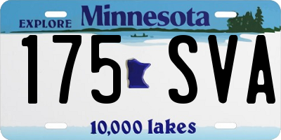 MN license plate 175SVA