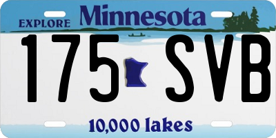 MN license plate 175SVB