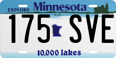 MN license plate 175SVE