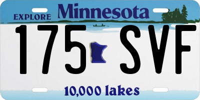 MN license plate 175SVF