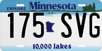 MN license plate 175SVG