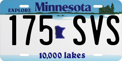MN license plate 175SVS