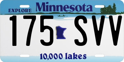 MN license plate 175SVV