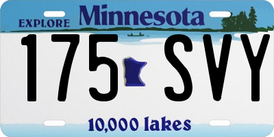 MN license plate 175SVY