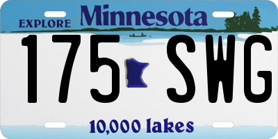 MN license plate 175SWG