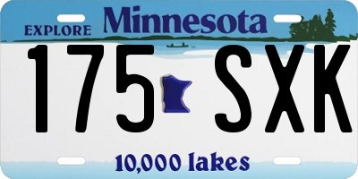 MN license plate 175SXK