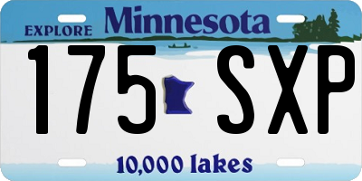 MN license plate 175SXP