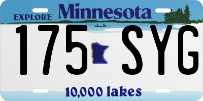 MN license plate 175SYG