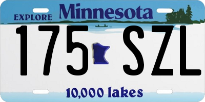 MN license plate 175SZL