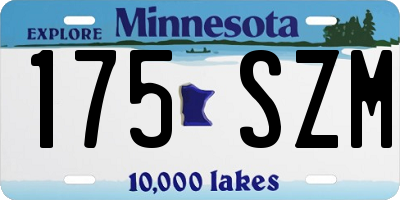 MN license plate 175SZM