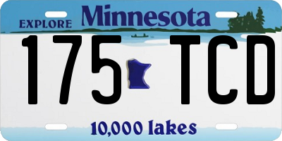 MN license plate 175TCD