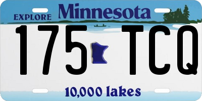 MN license plate 175TCQ