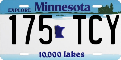 MN license plate 175TCY